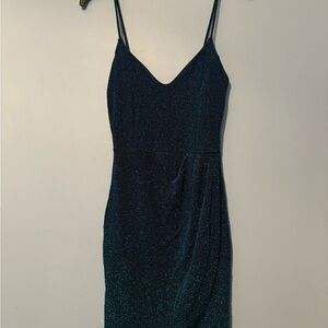 Lulu's Sparkling Teal Mini Dress $25 size M